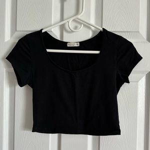Love Culture Black Short Sleeve Crop Top